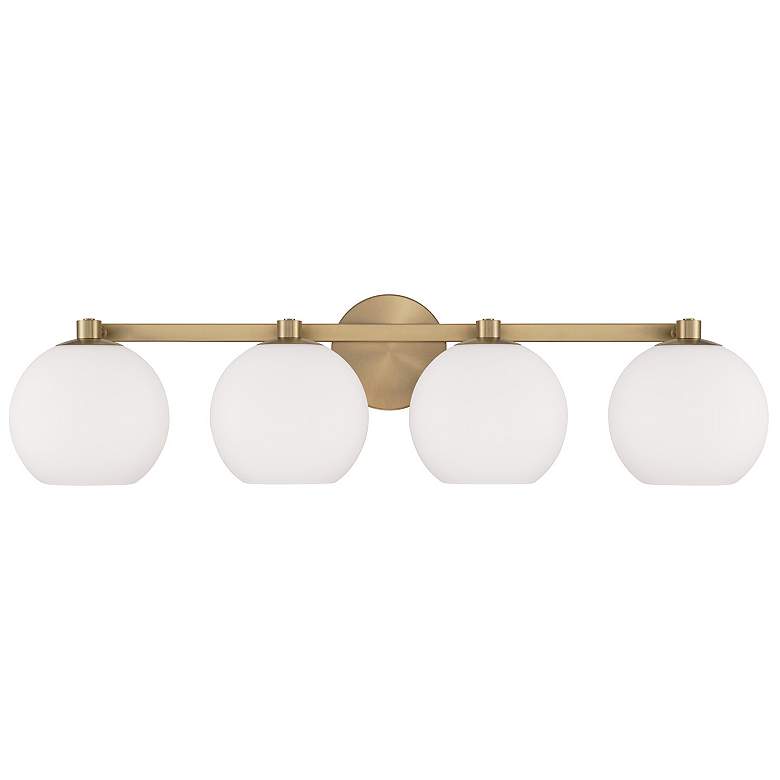 Image 5 Ansley 31" Wide Aged Brass 4-Light Vanity Bath Light more views