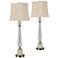 Ansley Alabaster and Crystal Buffet Table Lamps Set of 2