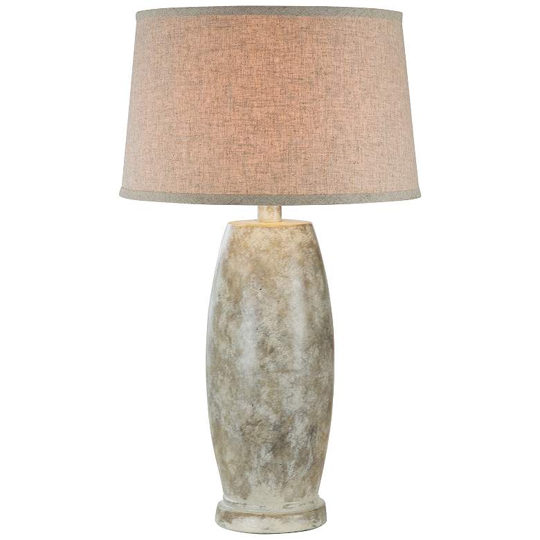 Image 1 Ansnes Alabaster Hydrocal Table Lamp