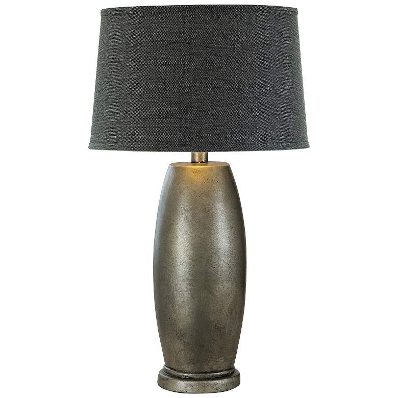 Image 1 Ansnes Ore Metal Finish Hydrocal Cement Base Modern Table Lamp