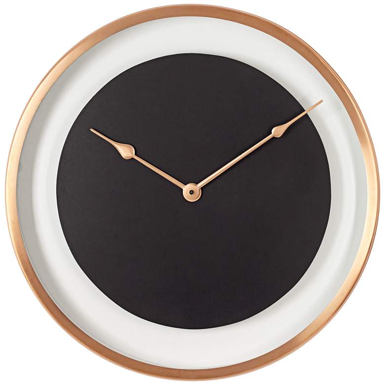 Image 1 Anson Copper and Black 17 inch Round Wall Clock