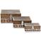 Anson Iron Inlay Wood 3-Piece Decorative Boxes Set