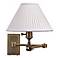 Ant Bee Collection Antique Brass Plug-In Swing Arm Wall Lamp