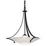 Antasia 21.7" Wide Black Pendant With Opal Glass Shade