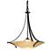 Antasia 21.7" Wide Black Pendant With Sand Glass Shade