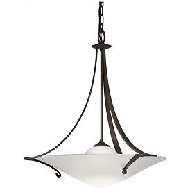 Image1 of Antasia 21.7" Wide Bronze Pendant With Opal Glass Shade