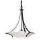 Antasia 21.7" Wide Bronze Pendant With Opal Glass Shade