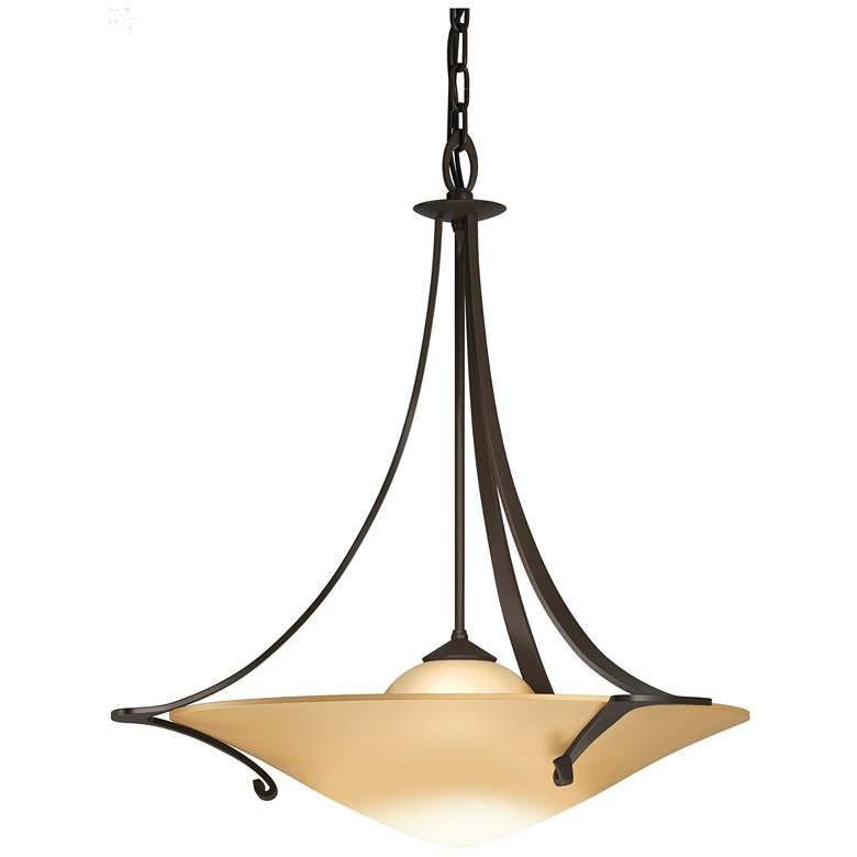 Image 1 Antasia 21.7 inch Wide Bronze Pendant With Sand Glass Shade