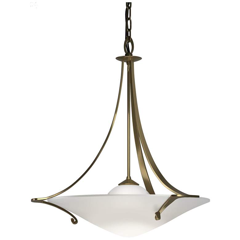 Image 1 Antasia 21.7" Wide Modern Brass Pendant With Opal Glass Shade