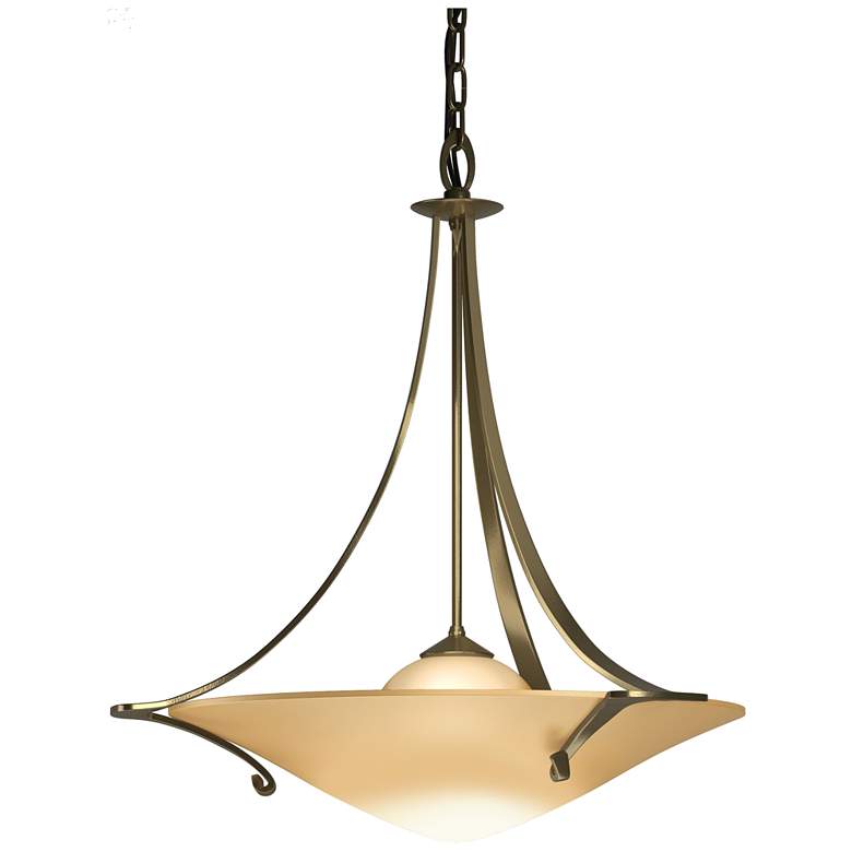Image 1 Antasia 21.7 inch Wide Modern Brass Pendant With Sand Glass Shade
