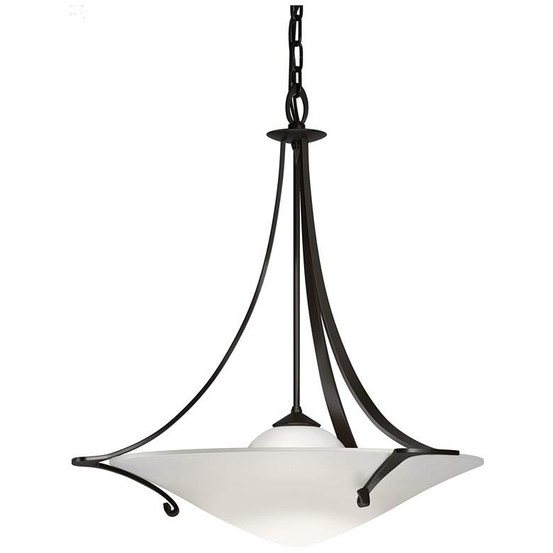 Image 1 Antasia 21.7" Wide Oil Rubbed Bronze Pendant With Opal Glass Shade