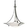 Antasia 21.7" Wide Sterling Pendant With Opal Glass Shade