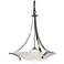 Antasia 21.7" Wide Sterling Pendant With Opal Glass Shade