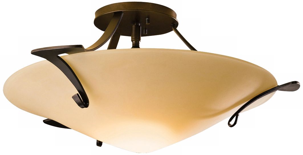 Antasia 22.3" Wide Bronze Semi-Flush With Sand Glass Shade