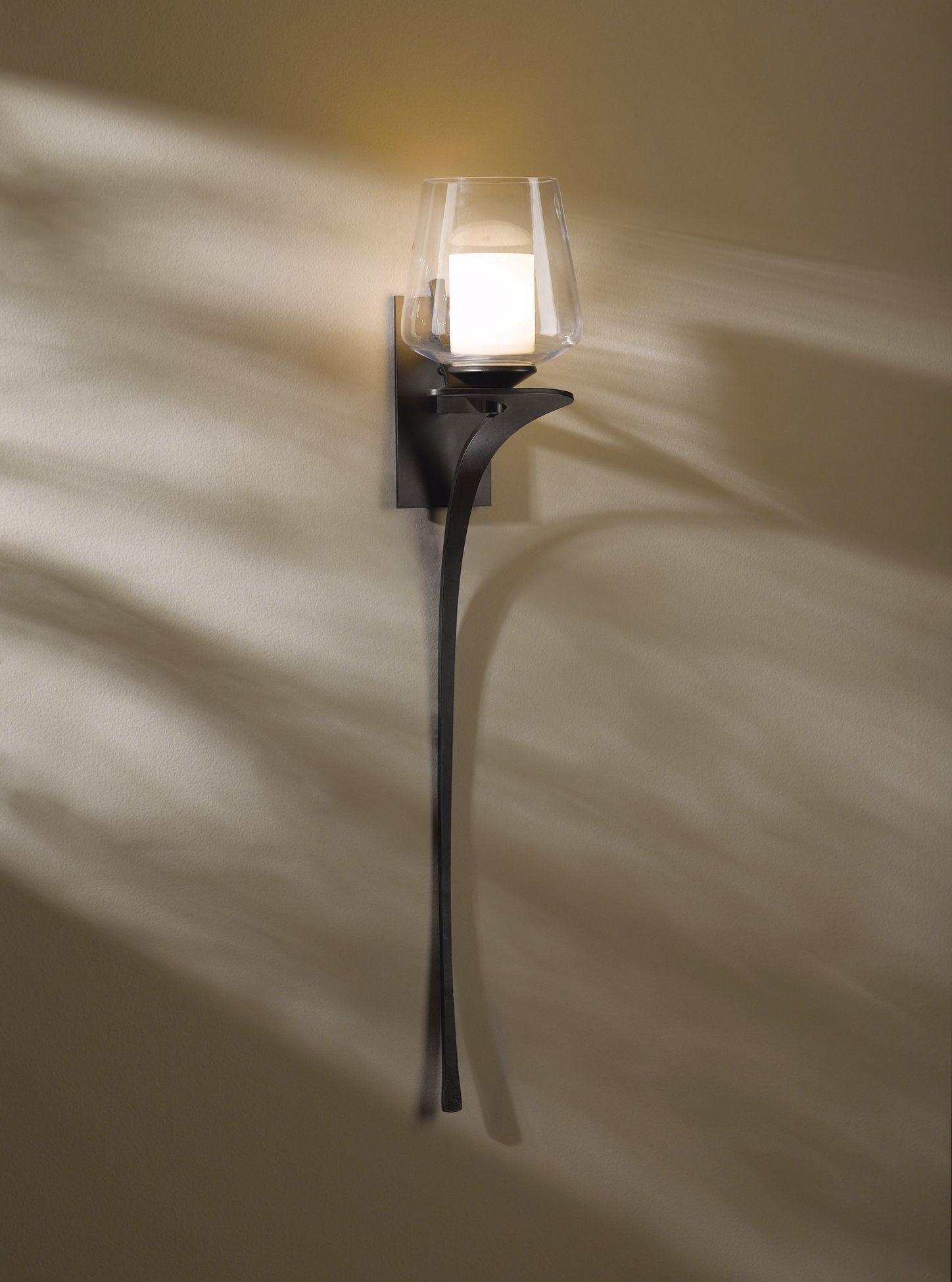 Image 2 Antasia 26.5"H Left Side Smoke Sconce w/ Opal and Clear Double Shade more views