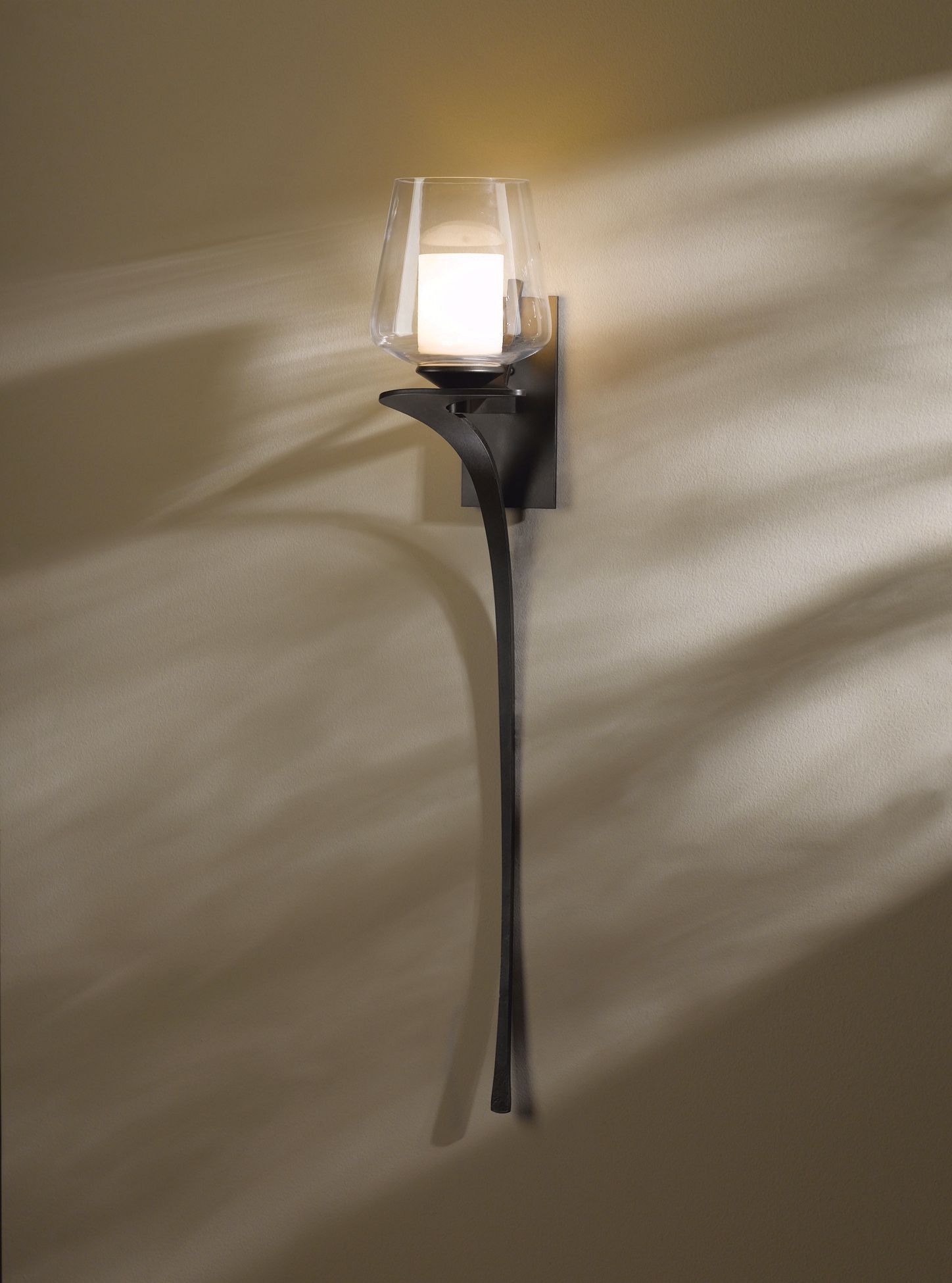 Image 2 Antasia 26.5"H Right Side Smoke Sconce w/ Opal and Clear Double Shade more views
