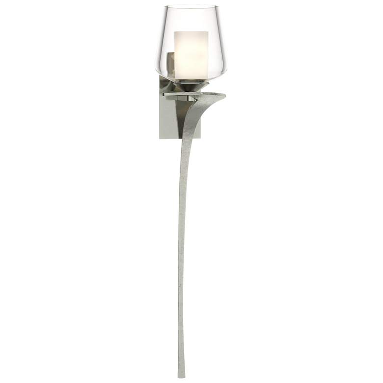 Image 1 Antasia 26.5"H Right Sterling Sconce w/ Opal and Clear Double Glass Sh