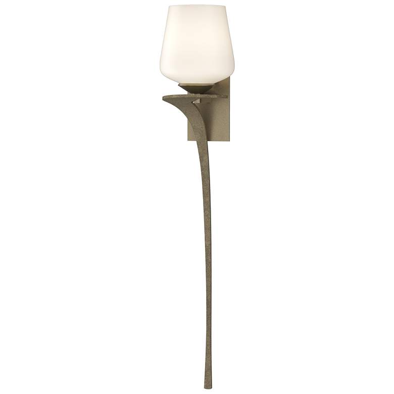 Image 1 Antasia 26.7" High Opal Glass Left Orientation Soft Gold Sconce