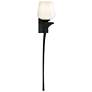 Antasia 26.7" High Opal Glass Right Orientation Black Sconce