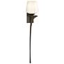 Antasia 26.7" High Opal Glass Right Orientation Bronze Sconce