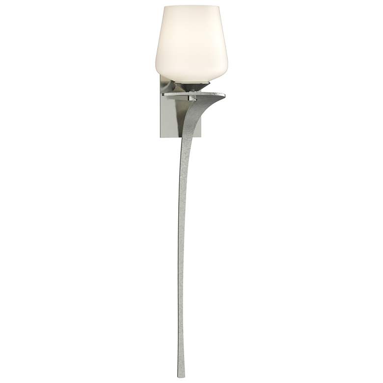 Image 1 Antasia 26.7" High Opal Glass Right Orientation Sterling Sconce