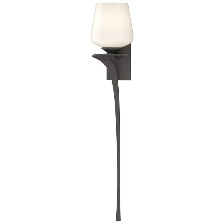 Image 1 Antasia 26.7"H Opal Glass Left Orientation Natural Iron Sconce