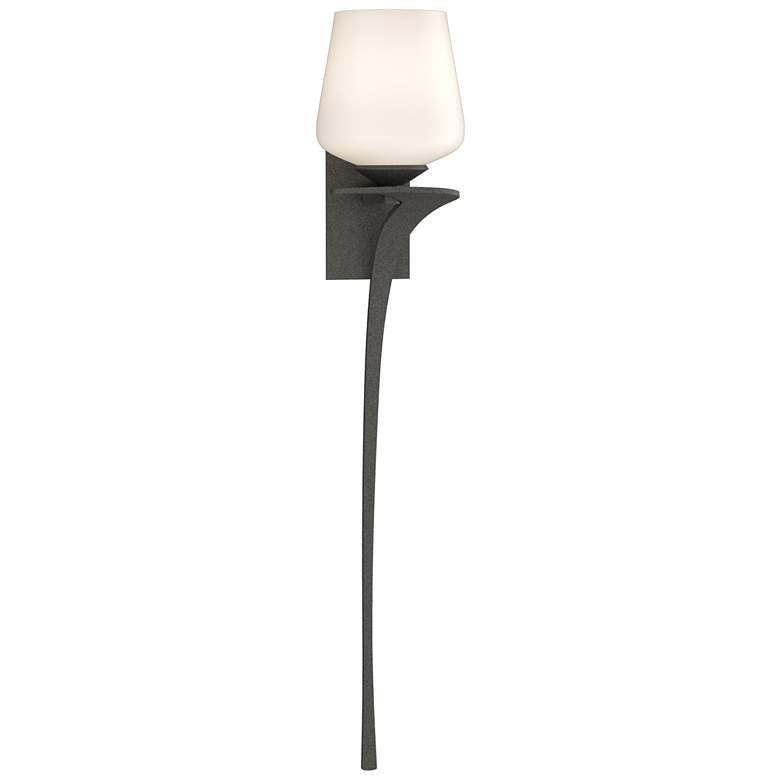 Image 1 Antasia 26.7"H Opal Glass Right Orientation Natural Iron Sconce