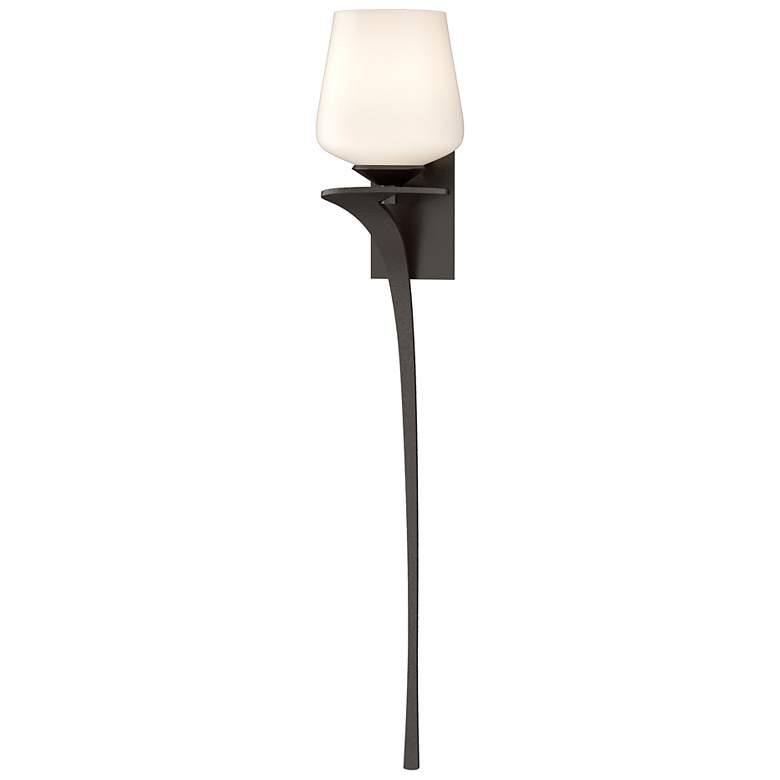 Image 1 Antasia 26 3/4"H Left Oil-Rubbed Bronze Sconce w/ Opal Glass