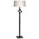 Antasia 58.6" High Black Floor Lamp With Flax Shade