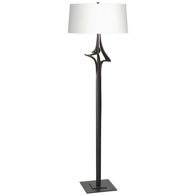 Image 1 Antasia 58.6 inch High Black Floor Lamp With Natural Anna Shade