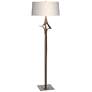Antasia 58.6" High Bronze Floor Lamp With Flax Shade