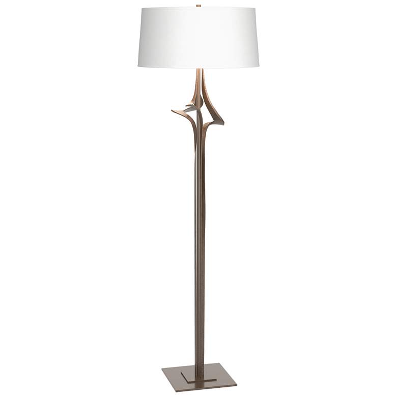Image 1 Antasia 58.6" High Bronze Floor Lamp With Natural Anna Shade