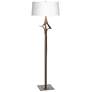 Antasia 58.6" High Bronze Floor Lamp With Natural Anna Shade