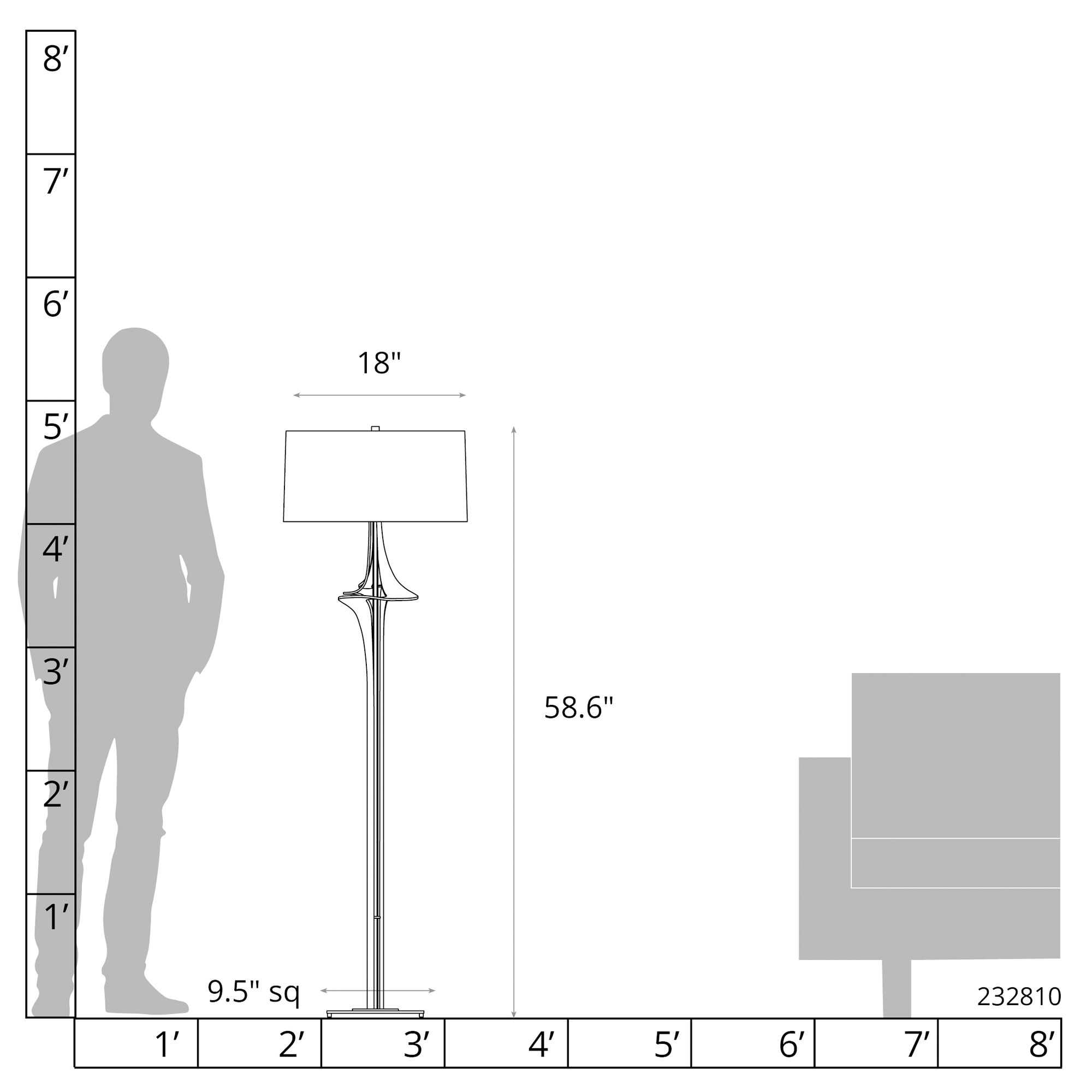 Image 2 Antasia 58.6" High Bronze Floor Lamp With Natural Anna Shade more views