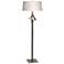 Antasia 58.6" High Dark Smoke Floor Lamp With Flax Shade