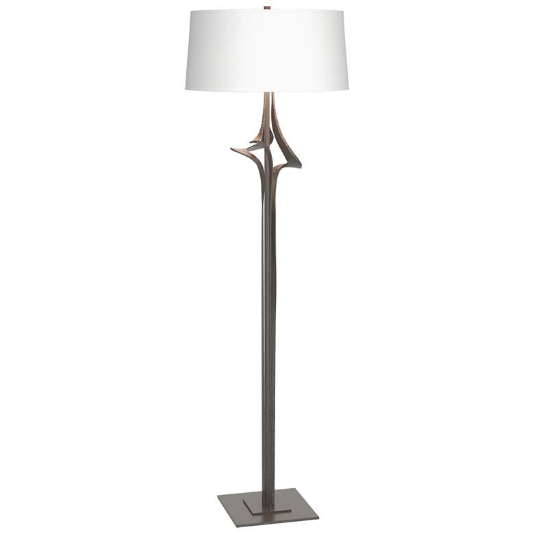 Image 1 Antasia 58.6" High Dark Smoke Floor Lamp With Natural Anna Shade