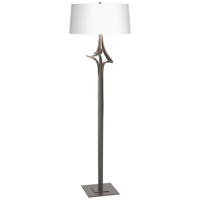 Image 1 Antasia 58.6 inch High Dark Smoke Floor Lamp With Natural Anna Shade