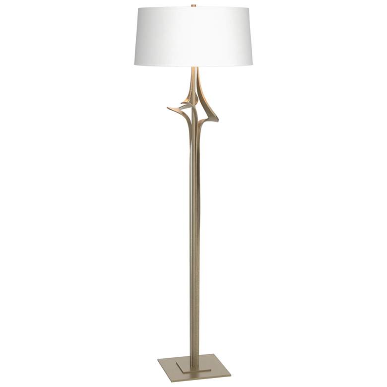 Image 1 Antasia 58.6" High Soft Gold Floor Lamp With Natural Anna Shade