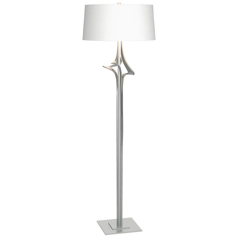 Image 1 Antasia 58.6 inchH Vintage Platinum Floor Lamp With Natural Anna Shade