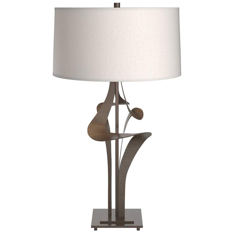 Image 1 Antasia Table Lamp - Bronze Finish - Flax Shade