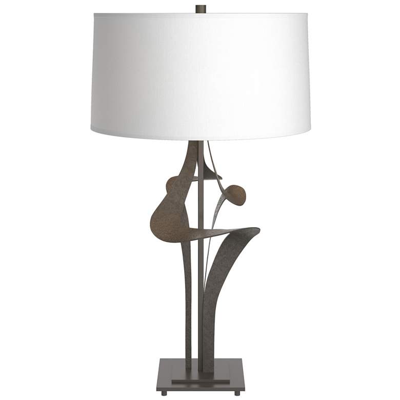 Image 1 Antasia Table Lamp - Dark Smoke Finish - Natural Anna Shade