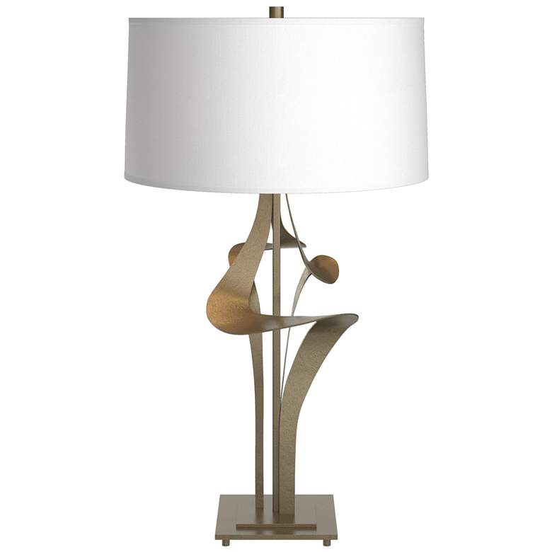 Image 1 Antasia Table Lamp - Soft Gold Finish - Natural Anna Shade
