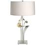 Antasia Table Lamp - Sterling Finish - Flax Shade