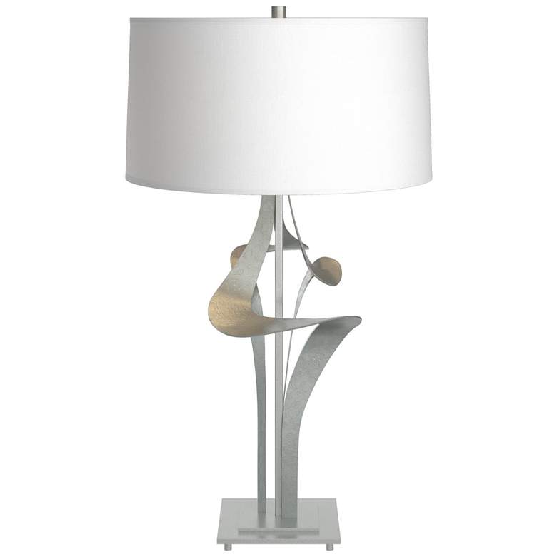 Image 1 Antasia Table Lamp - Vintage Platinum Finish - Natural Anna Shade