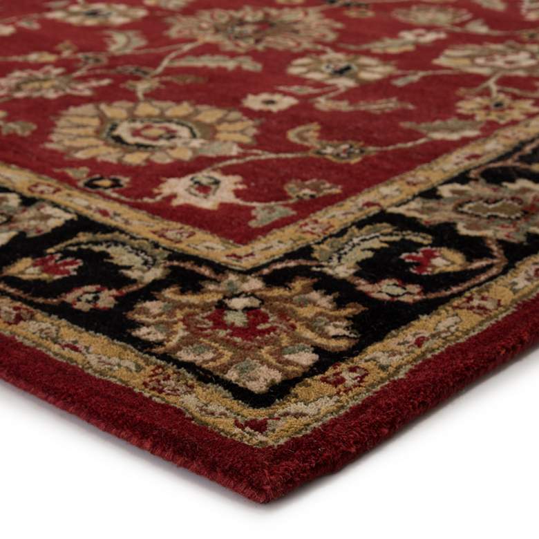 Anthea MY08 5&#39;x8&#39; Red and Black Floral Rectangular Area Rug more views