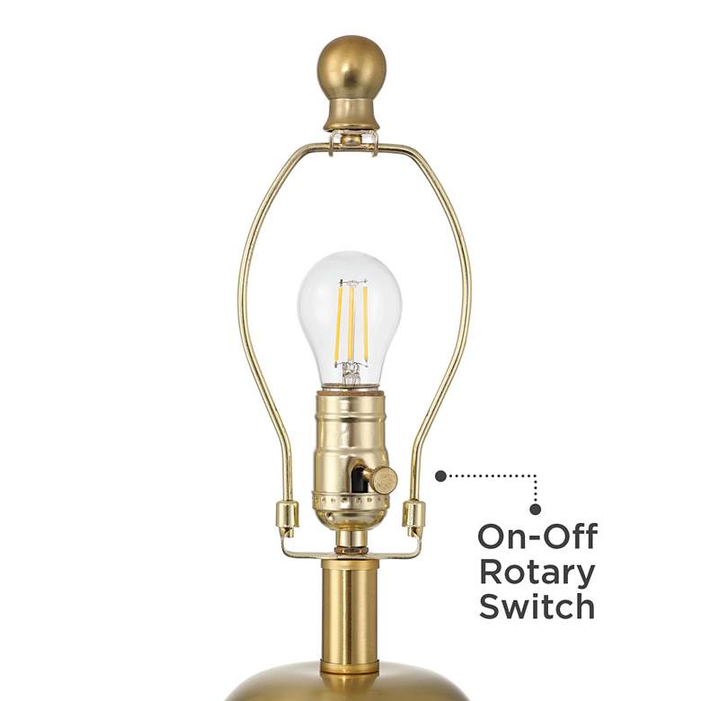 Image 6 Anthem 19" High Black and Brass Table Lamp Set of 2 more views