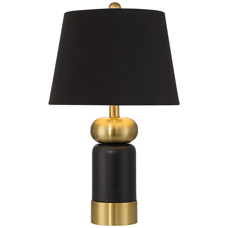 Image 2 Anthem 19" High Black and Brass Table Lamp