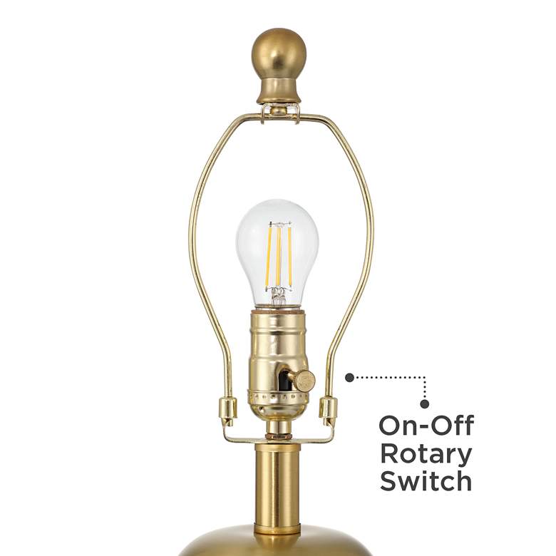 Image 5 Anthem 19" High Black and Brass Table Lamp more views