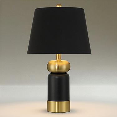 Anthem 21 3/4" High Black and Brass Table Lamp