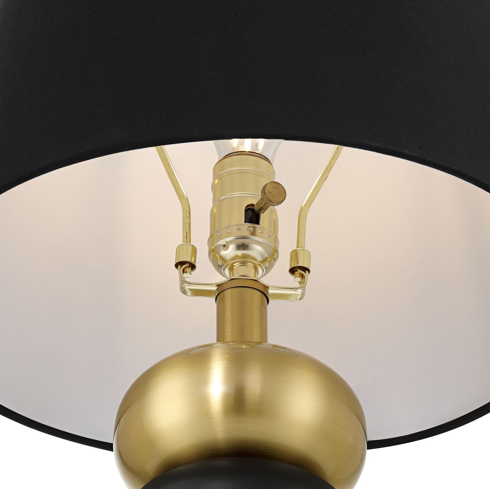 Image 5 Anthem 21 3/4" High Black and Brass Table Lamp more views